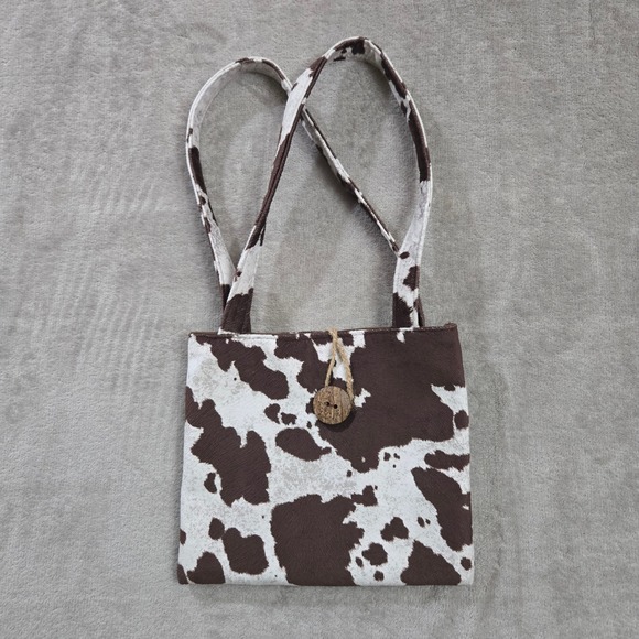 Unbranded Handbags - Cow Print Tote Bag Women Brown Western Boho Cowgirl Rodeo Farm Indie Purse
